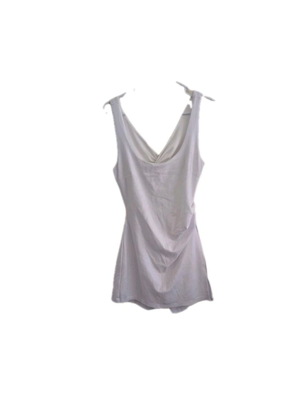 ChicMe White Tennis Dress Skort M Cutout Twist Back Athletic Romper Clean Girl